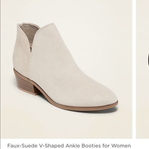 Faux Suede Ankle V-booties